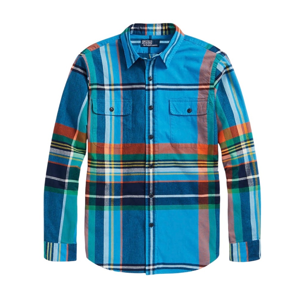 Polo Ralph Lauren Men's Classic-Fit Plaid Work shirt NWT Size Medium